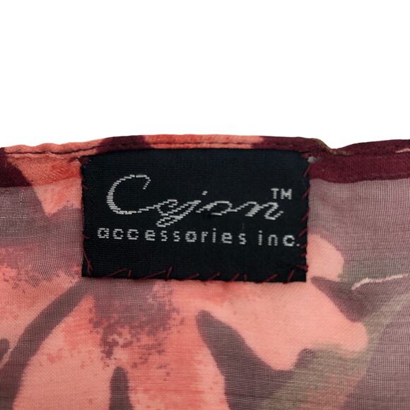 Burgundy Floral Scarf - Picture 7 of 7